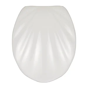 Wenko Premium Sea Shell Bílé WC sedátko s automatickým zavíráním