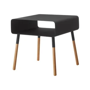 YAMAZAKI Plain Černý odkládací stolek 35 cm