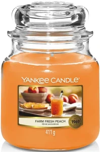 Yankee Candle Aromatická Svíčka Střední ve Sklenici Čerstvá Broskev 411 g