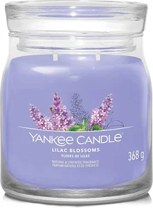 Yankee Candle Signature Lilac Blossoms - Střední vonná svíčka ve skle 368g