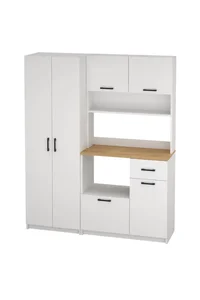 YASEMIN: Kuchyňská sestava bílá/dub safírový