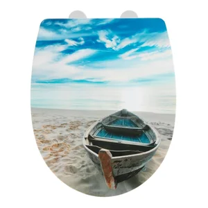 Záchodové prkénko Boat s automatickým zavíráním 36,5 × 45 cm (Wenko)