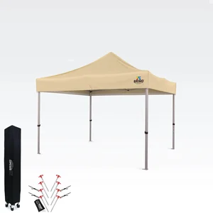 Zahradní altán BRIMO 3x3 m bez stěn, béžová s aluminiovým rámem