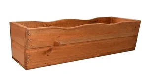 Zahradní dřevěný truhlík 64 cm – hnědý