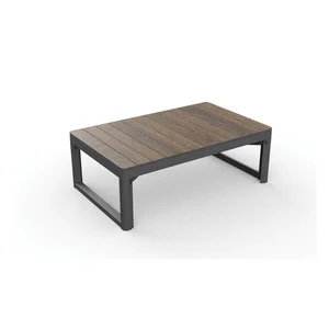Zahradní konferenční stolek Lyon 71,5×116 cm, ořechový dekor, Keter
