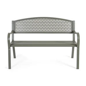 Zahradní kovová lavice Lizette, khaki – Bizzotto