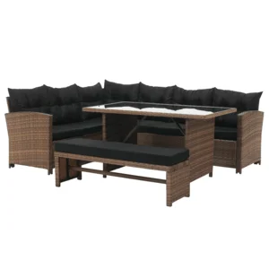 Zahradní ratanový set MADUL s polštáři