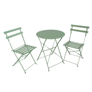 Zahradní set 1+2 - zelená, ocel, skládací