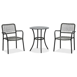 Zahradní set IWELMOR 1+2 – umělý ratan, antracit