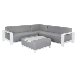 Zahradní set UBUL světle šedá/bílá