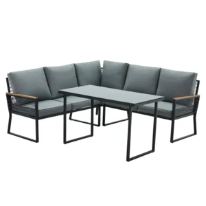 Zahradní souprava FARLY černá/šedá