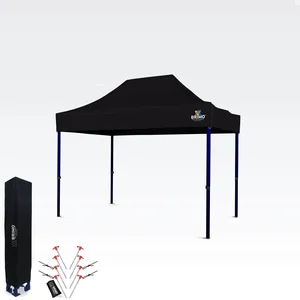 Zahradní stan BRIMO 2x3 m bez bočních stěn, černý, ocelová konstrukce, ekologický design