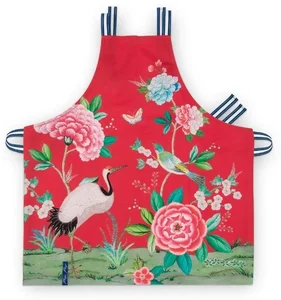Zářivě červená kuchyňská zástěra Blushing Birds od Pip Studio