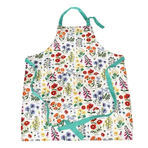 Zástěra Rex London s motivem Wild Flowers z recyklované bavlny