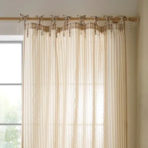 Závěs Zanzibar Woven Stripe 140x229 cm, béžový – Pineapple Elephant