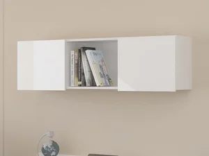 Závěsná skříňka DELIA - bílý lesk, 5 let záruka