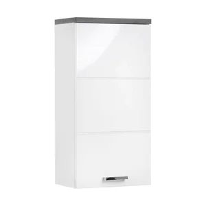 Závěsná skříňka PRAYA 71, 1 dveře, bílá/beton