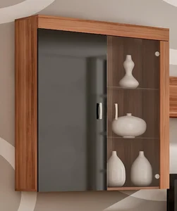 Závěsná skříňka SIWANI švestka wallis/černý lesk, 90×111×37 cm, 5 let záruka