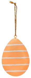 Závěsné kovové vajíčko PASTEL EGG - vícebarevné, oranžové