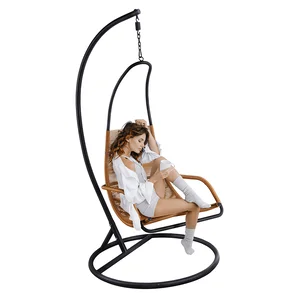 Závěsné křeslo BUNGY černá/hnědá
