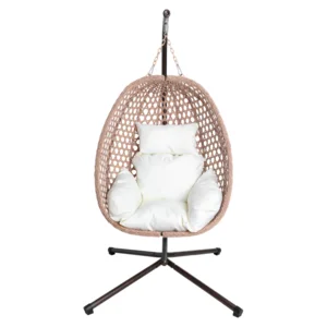 Závěsné křeslo SANAN – měděná, béžová, krémová