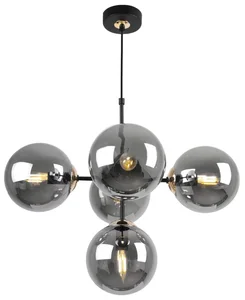 Závěsné LED osvětlení IMPERIA 5x40W, E14, černé