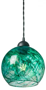 Závěsné skleněné svítidlo MARBLE zelené