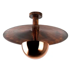 Závěsné svítidlo Kurt – měděné, kovové stínidlo Ø 48 cm