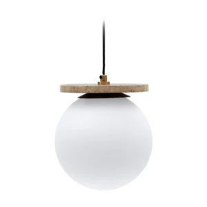 Závěsné svítidlo Malachi s bílým skleněným stínidlem