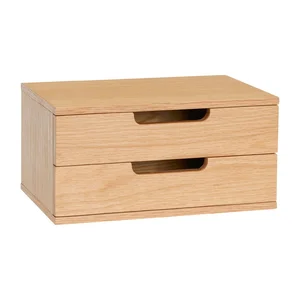 Závěsný noční stolek s poličkami, dekor dub přírodní