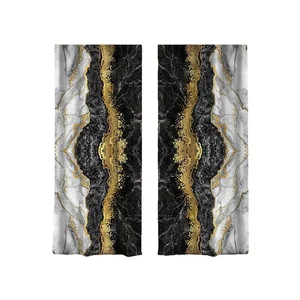 Závěsy černo-zlaté, sada 2 ks, 140x260 cm – Mila Home