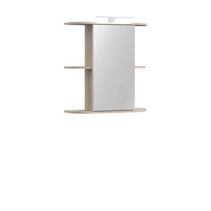 ZELEL koupelnová horní skříňka se zrcadlem, LED osvětlení, dub sonoma, 5 let záruka