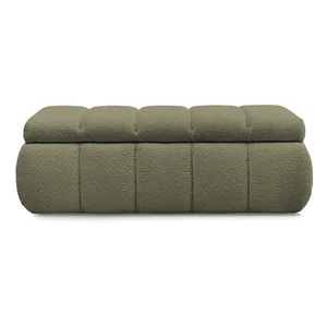 Zelená bouclé lavice od Bobochic Paris