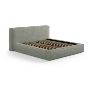 Zelená čalouněná dvoulůžková postel 140×200 s úložným prostorem Simon Olivia Micadoni