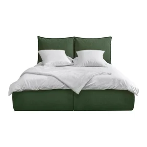 Zelená čalouněná postel 180x200 s úložným prostorem