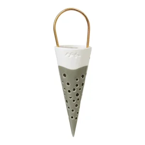 Zelená keramická závěsná dekorace Cone – Kähler Design, 14,5 cm