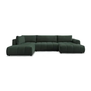Zelená rohová rozkládací sedačka Fuji s úložným prostorem, levý roh – Bobochic Paris