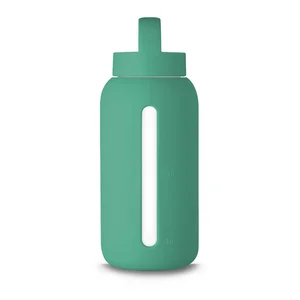 Zelená skleněná cestovní lahev 720 ml Frosted Green Muuki