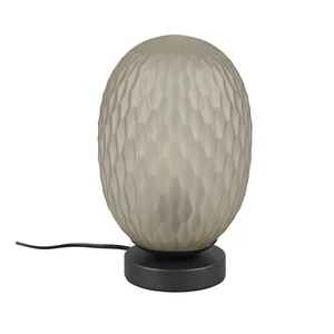Zelená stolní lampa Facette Trio – skleněné stínidlo, výška 28,5 cm