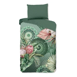 Zelené flanelové povlečení 140x200 cm