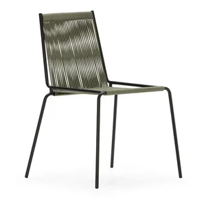 Zelené kovové stohovatelné jídelní židle Emily – sada 2 ks, Marckeric