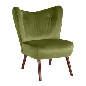 Zelené křeslo Max Winzer Sari Velvet