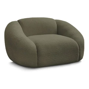 Zelené křeslo Tina z bouclé textilie – Bobochic Paris