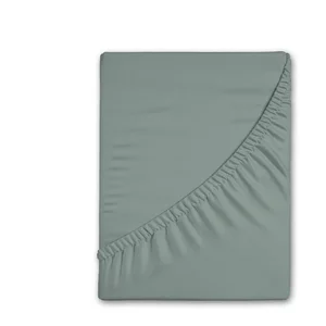 Zelené napínací flanelové prostěradlo 90x200 cm
