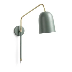 Zelené nástěnné svítidlo Audrie, 15 cm