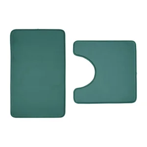 Zelené paměťové koupelnové předložky, sada 2 ks (50x80 cm a 50x40 cm), antibakteriální – Catherine Lansfield