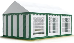 Zeleno-bílý párty stan 3x6 m Economy