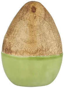 Zeleno-hnědé velikonoční vajíčko na stojánku