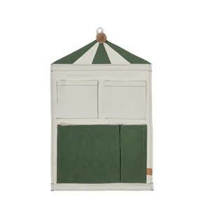 Zeleno-krémový látkový závěsný organizér Circus – OYOY Mini, 40×60 cm
