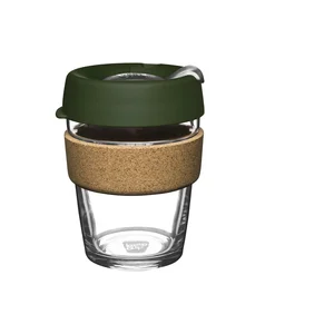Zelený cestovní hrnek Brew Cork Pine M 340 ml